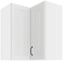 Horní rohová skříňka Stilo 60x60 GN-72 2F (90°) Barva korpusu: Bílá, Barva dvířek: Bílá