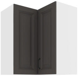 Horní rohová skříňka Stilo 60x60 GN-72 2F (90°) Barva korpusu: Bílá, Barva dvířek: Grafit