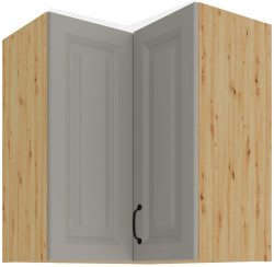 Horní rohová skříňka Stilo 60x60 GN-72 2F (90°) Barva korpusu: Dub artisan, Barva dvířek: Clay Grey