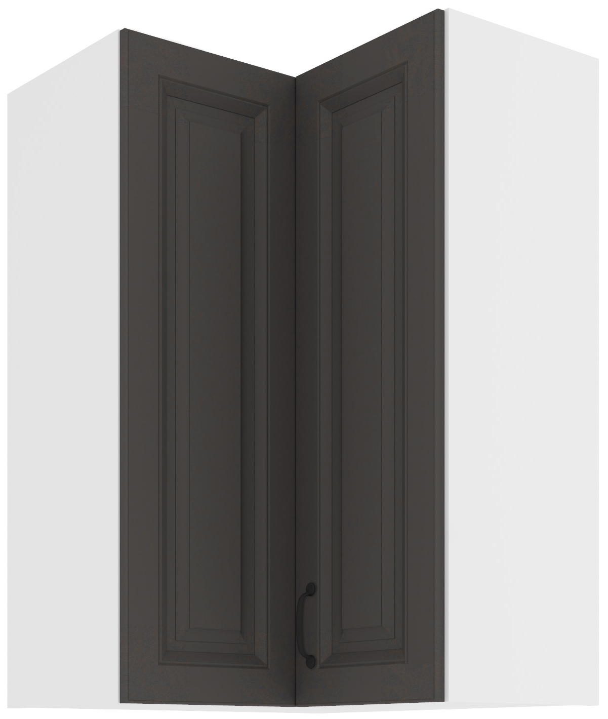 Horní rohová skříňka Stilo 60x60 GN-90 2F (90°) Barva korpusu: Bílá, Barva dvířek: Grafit