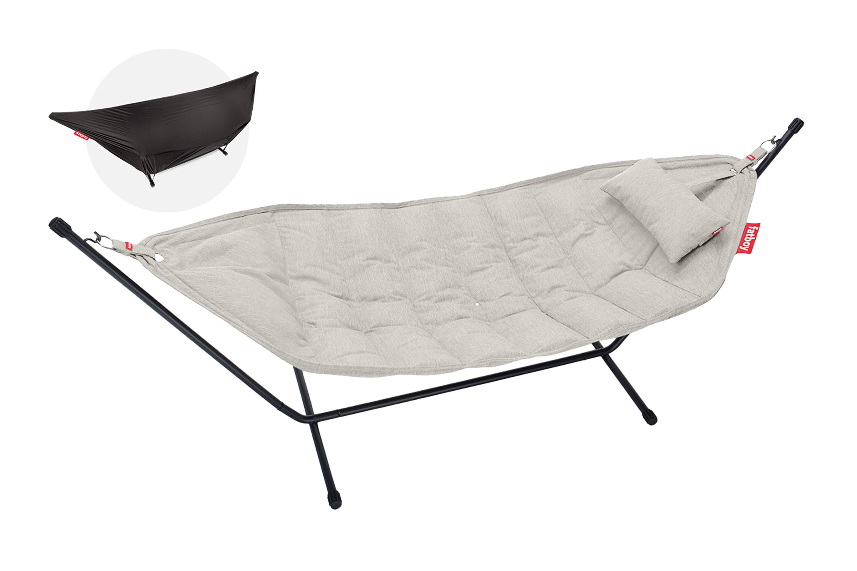 Houpací síť headdemock superb vč. polštáře a černé konstrukce, více variant - Fatboy Barva: mist