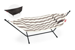 Houpací síť headdemock superb vč. polštáře a černé konstrukce, více variant - Fatboy Barva: stripe cacao