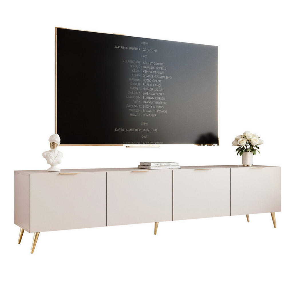 Idohome TV skříňka ANGEL 200 cm na nožkách s osvětlením KAŠMÍROVÁ