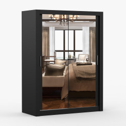 imoebel24 SKŘÍŇ s otočnými dveřmi Milan 150 cm 150/215/64 cm, 2dveřová, černý