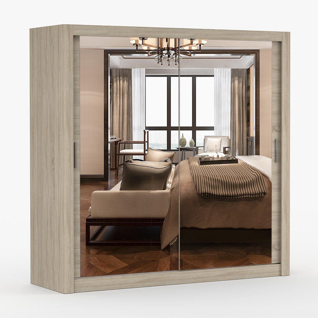 imoebel24 SKŘÍŇ s otočnými dveřmi Milan 203 cm 203/215/64 cm, 2dveřová, dub sonoma