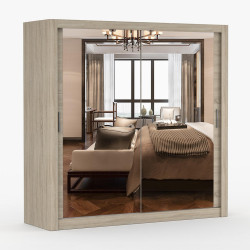 imoebel24 SKŘÍŇ s otočnými dveřmi Milan 203 cm 203/215/64 cm, 2dveřová, dub sonoma