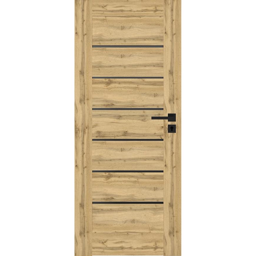 Interiérové dveře Campe 6*6 80L dub wotan 385 černá lacobel