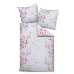 Janine POVLEČENÍ, makosatén, růžová, 140/200 cm