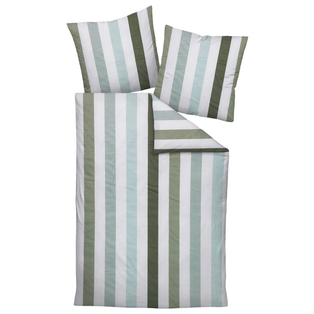 Janine POVLEČENÍ, makosatén, šalvějově zelená, 135/200 cm