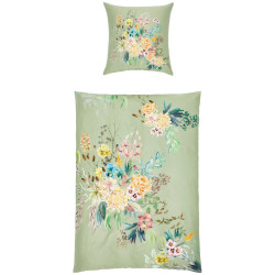 Janine POVLEČENÍ, makosatén, zelená, 135/200 cm