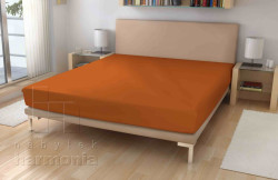 Jersey prostěradlo - hnědé - 60 x 120 cm