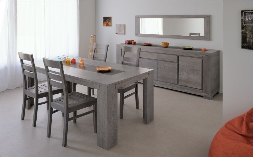 Jídelna titan ii - dub šedý - jídelní stůl bez rozkládání