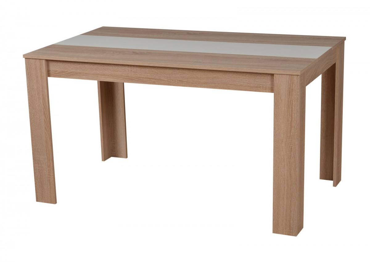 Jídelní stůl george - dub sonoma/bílá