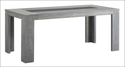 Jídelní stůl titan - dub šedý - s rozkládáním