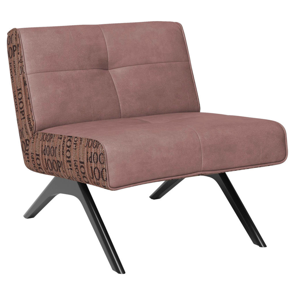 Joop! KŘESLO, textil, kůže, starorůžová