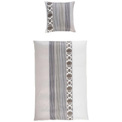 Joop! POVLEČENÍ, makosatén, barvy grafitu, béžová, 155/220 cm