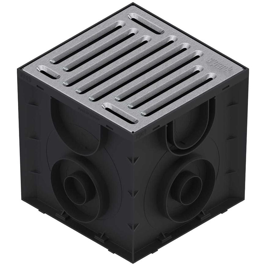 Kanalizační vpusťdvorní pozinkovaná mříž 24,6x25x25 cm