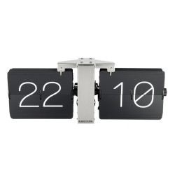 Karlsson NÁSTĚNNÉ HODINY černá, barvy stříbra 36/14/9 cm