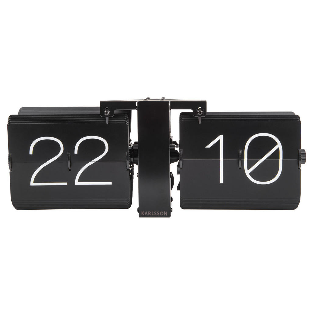 Karlsson NÁSTĚNNÉ HODINY černá, bílá 36/14/9 cm