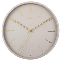 Karlsson NÁSTĚNNÉ HODINY šedá, barvy zlata 35/35/4 cm