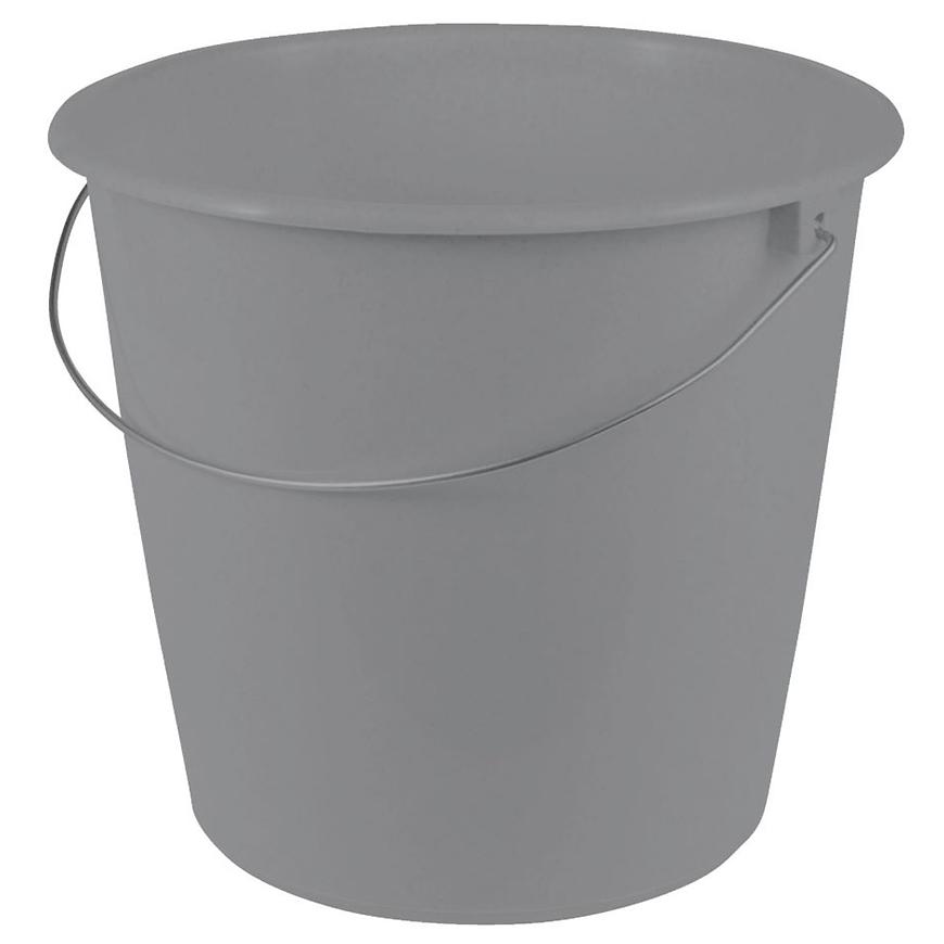 Kbelík s kovovou rukojetí 10 l šedý 28,5x26