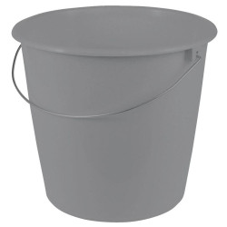 Kbelík s kovovou rukojetí 10 l šedý 28,5x26