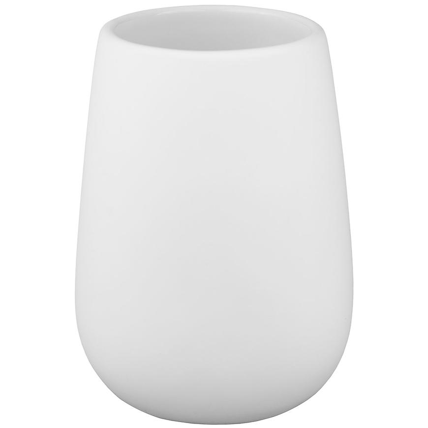 Kelímek na zubní kartáčky MEGAN, keramický, bílý CST-1794 41