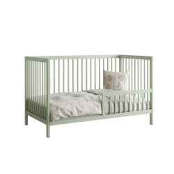Kids Collective BABYPOSTÝLKA s poloviční boční zábranou 60x120 cm v zelené barvě