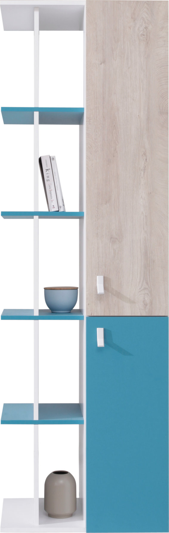 Knihovna Planet PL5 Barva korpusu: Bílá/Dub/Modrá