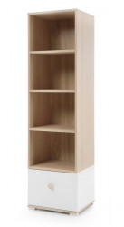 Knihovna vicki - bílá, dub biscuit