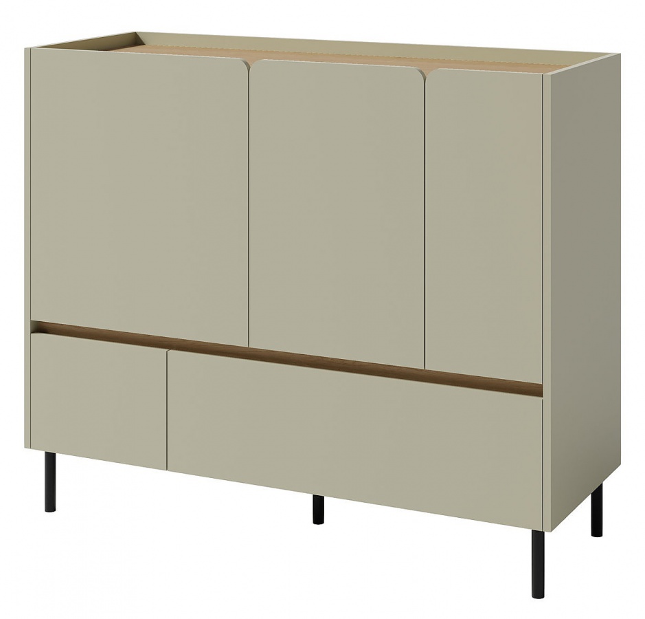 Kombinovaná komoda hailee - zelená/dub písečný