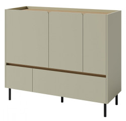 Kombinovaná komoda hailee - zelená/dub písečný