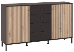 Kombinovaná komoda semira - dub artisan/dub černý