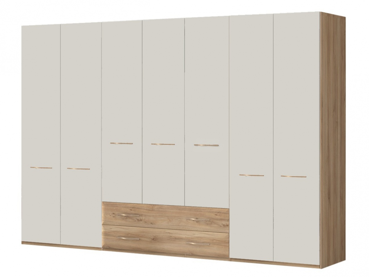 Kombinovaná skříň 7d hagop-ořech pacifik/béžová - základní