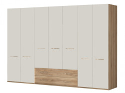 Kombinovaná skříň 7d hagop-ořech pacifik/béžová - základní
