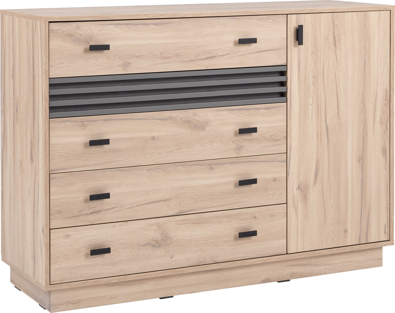 Komoda AllMo AL17 Barva korpusu + barva dveří: Dub Estena + Antracit