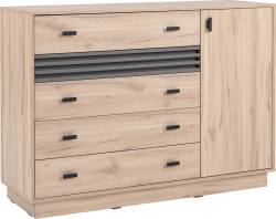 Komoda AllMo AL17 Barva korpusu + barva dveří: Dub Estena + Antracit