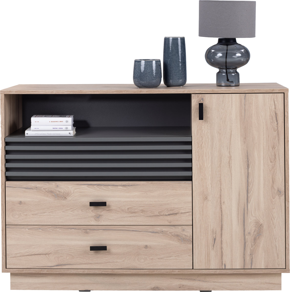 Komoda AllMo AL7 Barva korpusu + barva dveří: Dub Estena + Antracit