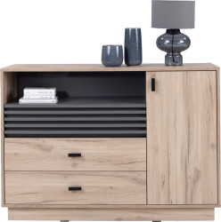 Komoda AllMo AL7 Barva korpusu + barva dveří: Dub Estena + Antracit