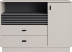 Komoda AllMo AL7 Barva korpusu + barva dveří: Kašmír + Antracit