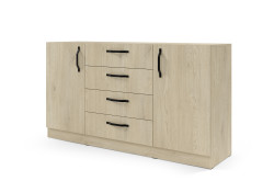 Komoda Braga BRK1 Barva korpusu: Dub Cremona, Úchytky: Kovové