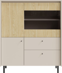 Komoda Malta ML2 Barva korpusu + barva dveří: Pískově béžová / Dub olejovaný