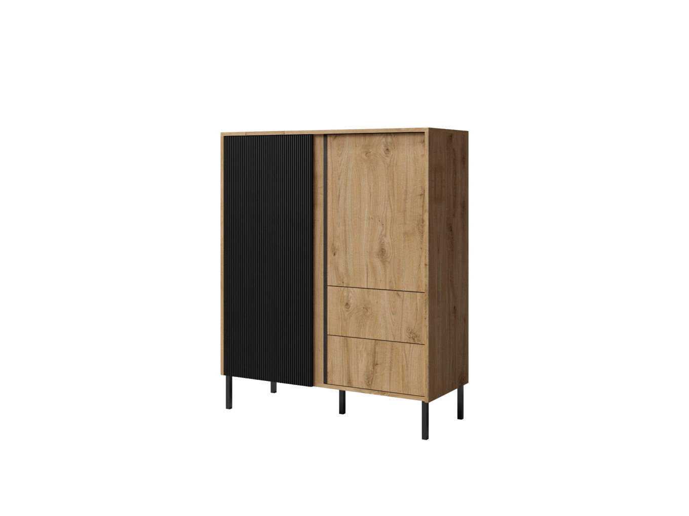 Komoda Mia 1 Barva korpusu: Dub věčný/ černá