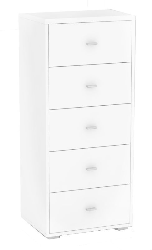 Komoda s 5 zásuvkami rea denisa up 013 - bílá