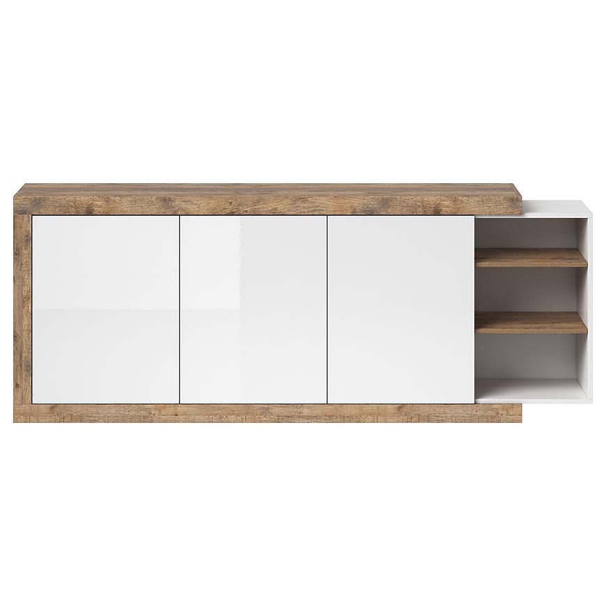 Komoda Sintra 43 dub samdal bílý/dub samdal bílý lesk