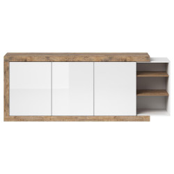 Komoda Sintra 43 dub samdal bílý/dub samdal bílý lesk