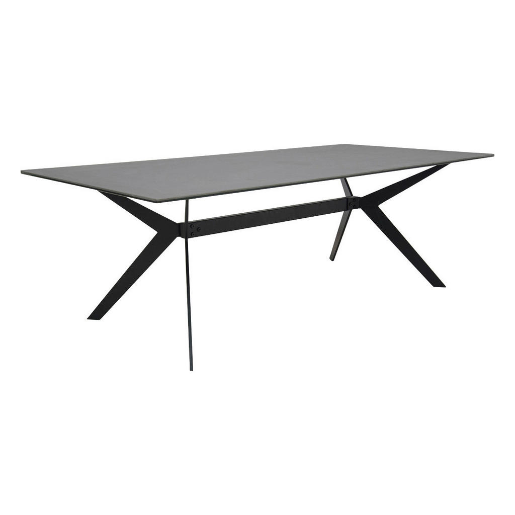 KONFERENČNÍ STOLEK, černá, kov, sklo, 115/60/40 cm