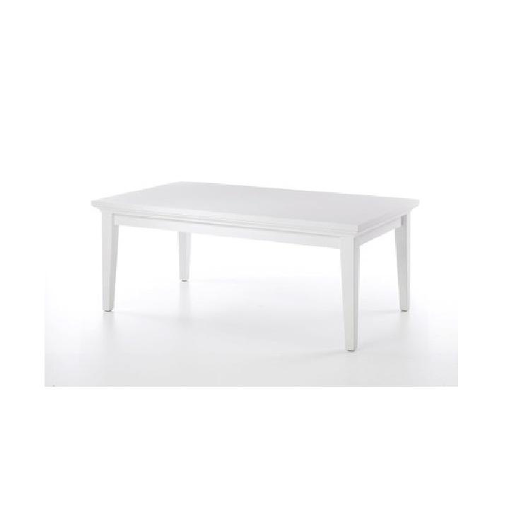 Konferenční stolek, dtd fóliovaná / mdf lakovaná, bílá, paris