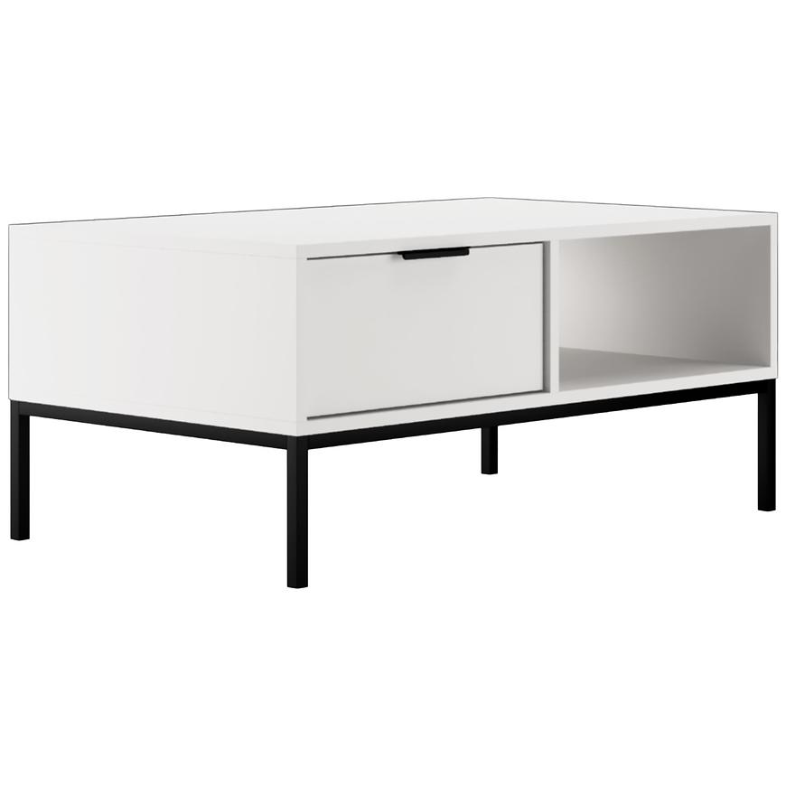 Konferenční stolek 100 Austin bílá/černá