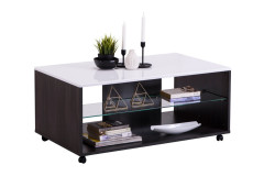 Konferenční stolek carter - dub černý/bílá